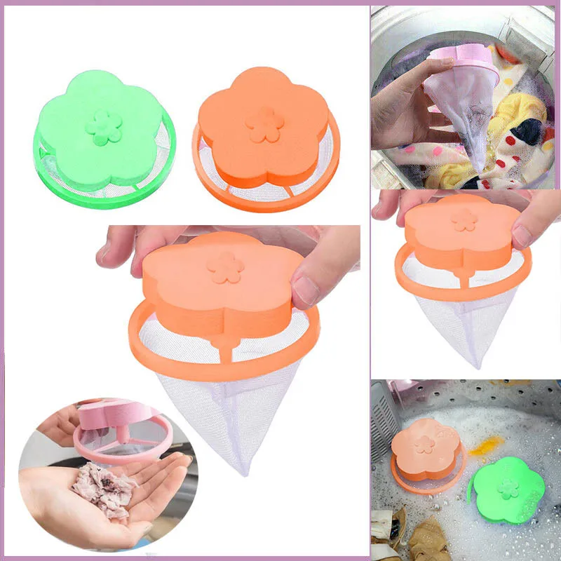 

2019 6 Pack Float Filter Bag Floating Pet Fur Catcher Filtering Hair Removal Device Wool Cleaning Supplies Home Drop #0315