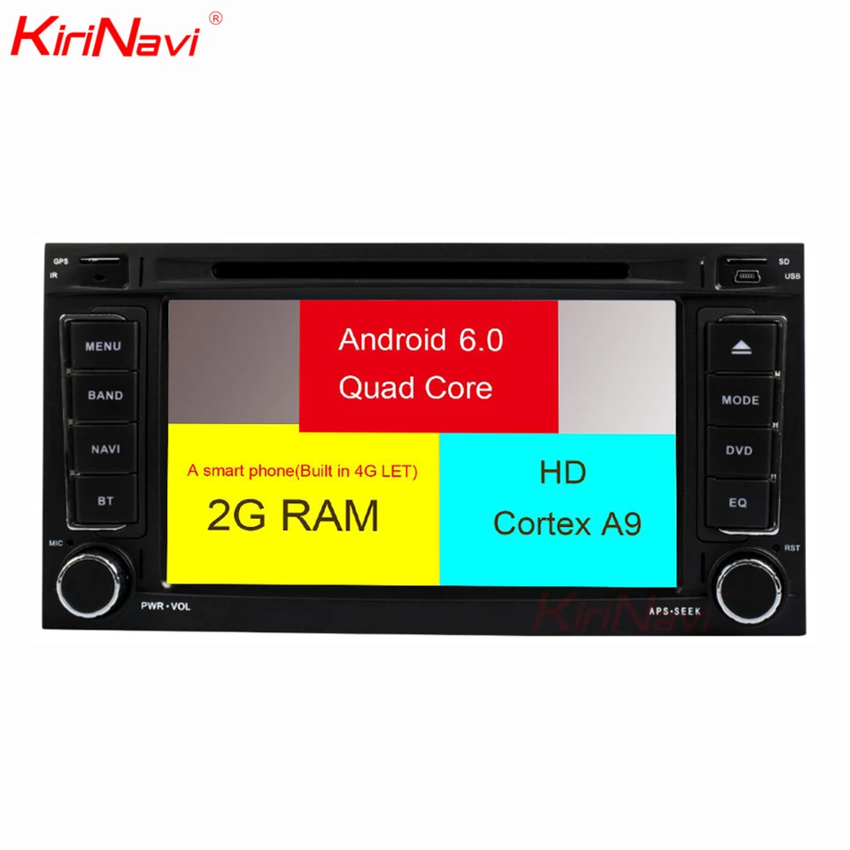 Flash Deal KiriNavi Octa core LET android 7 navigation system for vw touareg multimedia 2002 - 2010 support 4K Video 4G 2