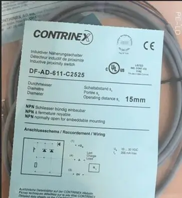 

FREE SHIPPING 100% NEW DF-AD-611-C2525 Square proximity switch DC three-wire NPN normally open sensor