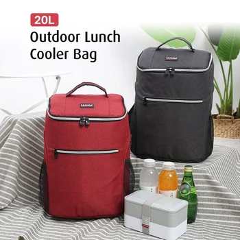 

20L Outdoor Insulated Bag Thermal Cooler Lunch Tote Thermal Bento Bag Container BBQ Picnic Food Freshness Cooler Shoulder Bag