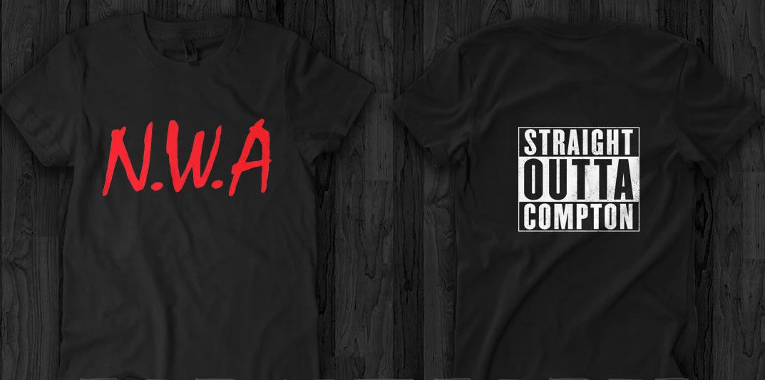 

N.W.A - T-Shirt Straight Outta NWA Ice Cube Dr Dre Eazy DJ Yella Ren Red New 2018 Fashion Hot T Shirts Men O-Neck Tees