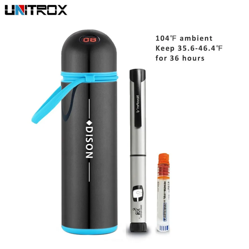 

Mini Insulin Cooler Refrigerator Cup Portable Travel Case for Chilled Meds & Intelligent Temperature Display & No Power Required