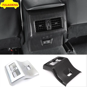 

For Toyota Camry 2018 Matte Carbon fiber ABS Interior Rear Air Vent Outlet Anti-kick Frame Cover Trim Car Styling Accessories