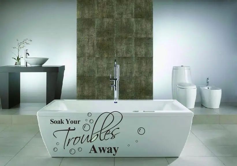 Ванная комната украшение ванной home decor wall art Наклейки замочить вам хлопот от