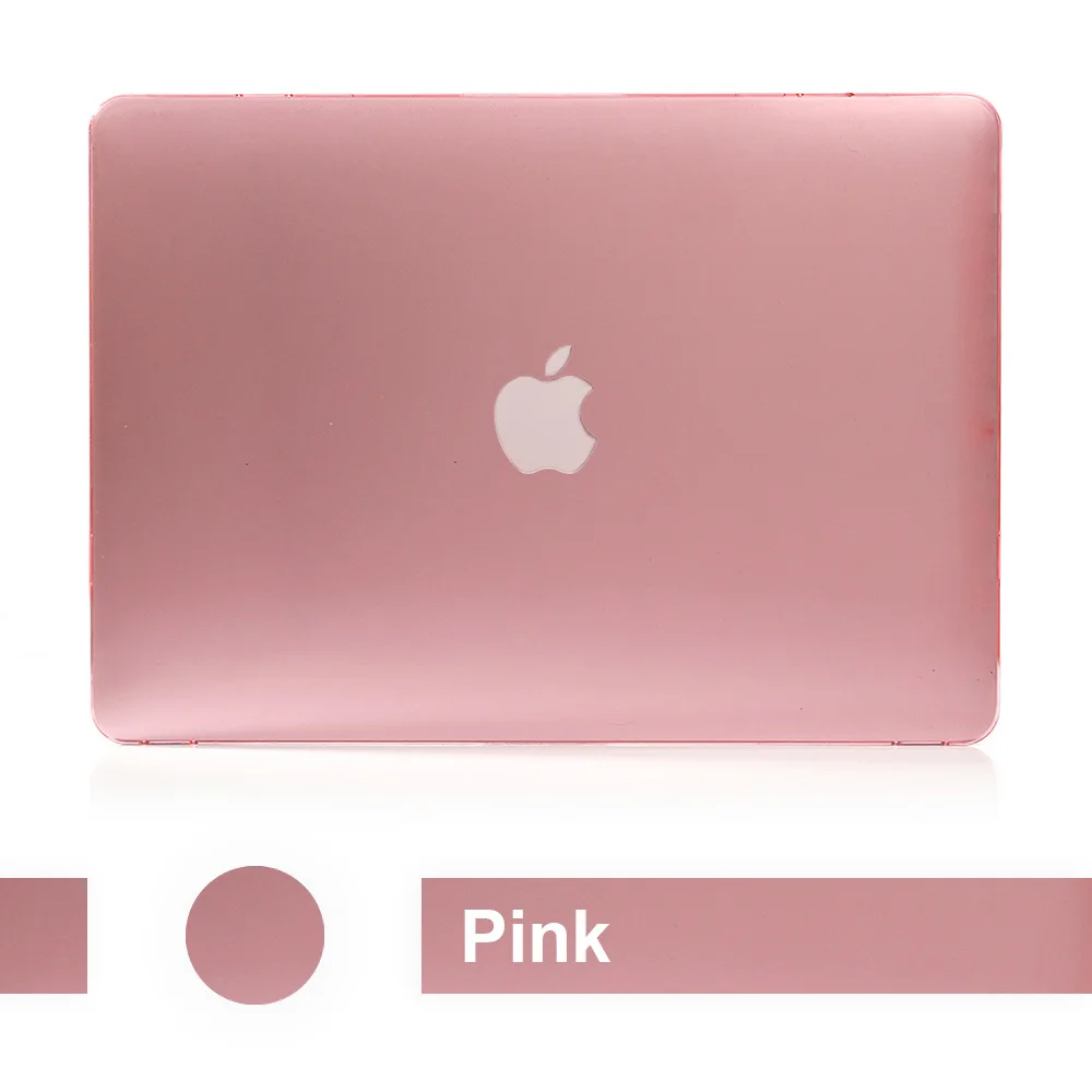 Раскошный Чехол-прозрачный кристалл чехол для ноутбука Macbook air 11, 12, 13, 15 дюймов Pro retina Защитная крышка A1706 A1708 A1707 - Цвет: Розовый
