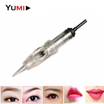 

Disposable Tattoo Needles 30pcs/lot 1RL Sterilized Permanent Lip Eyebrow Makeup Needles Cartridge Tips For Agulha Easy Click