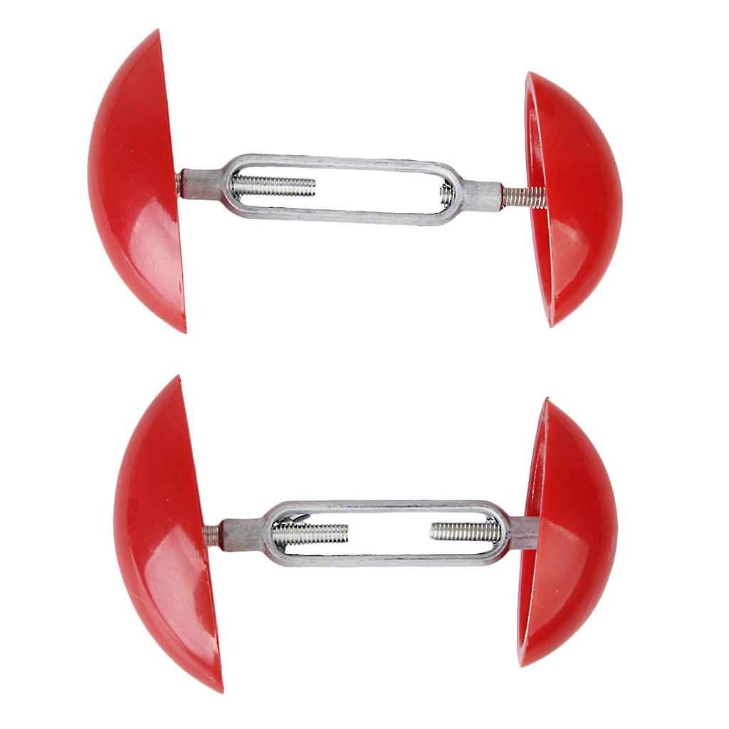 Footful Mini Shoe Stretchers Shapers Width Extenders Adjustable for Mens Womens Red Pack of 2pcs