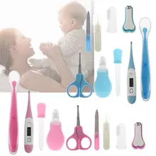 9 шт./компл. Детский комплект для ухода за здоровьем комплект для ухода за новорожденными Набор для стрижки ногтей scissorsтермометр обеспечение безопасности набор