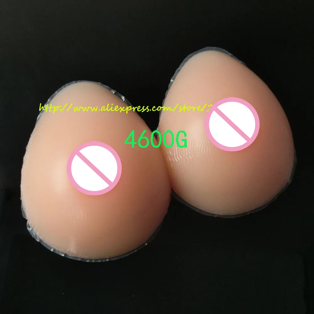 

New Style 4600g/Pair Silicone Breast Form Fake False Boobs Artificial Chest Prosthesis Water Drop+ Gift Bag