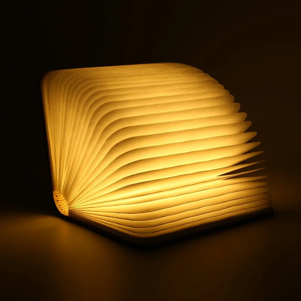 Светодиодный светильник для книг креативный деревянный складной и гибкий магнитный USB Перезаряжаемый светодиодный ночник с откидной