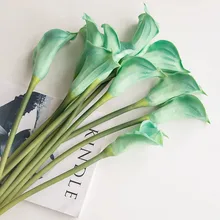 Floace 7 шт./лот искусственный большой Калла Лили ПВХ Настоящее сенсорный Невеста Букет цветов Главная свадебный Декор Цветы и венки