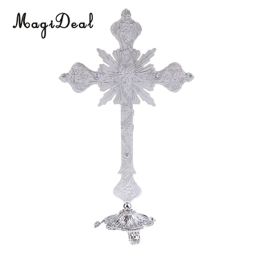 Crucifix Jesus Christ On The Stand Cross Catholic Statue Figurine for Home Chapel Ornament