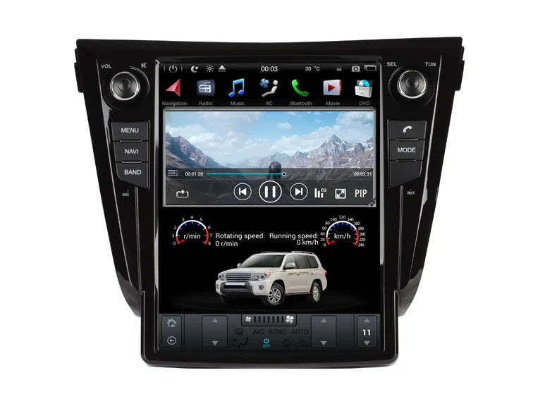 Flash Deal 12.1 inch big touch screen android 7.1 tesla style car dvd radio player for NISSAN X-TRAIL Qashqai 2013-2016 with gps wifi 6