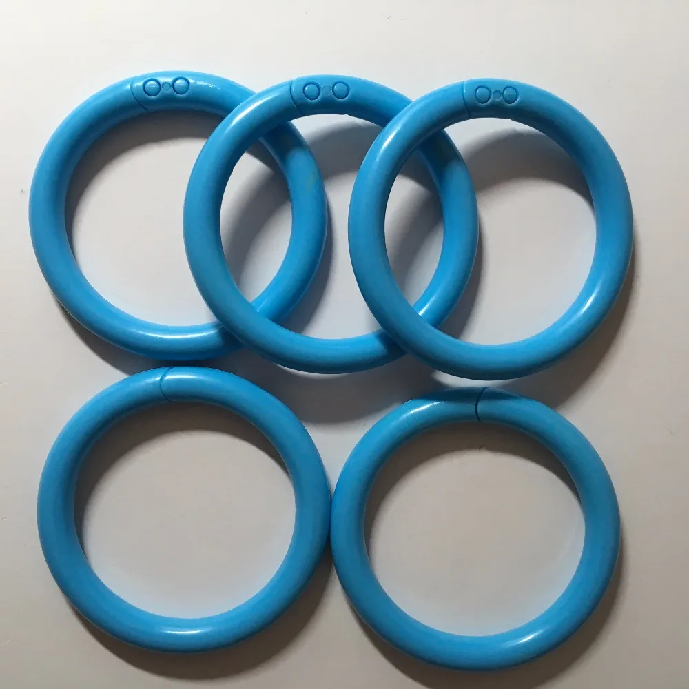 

50PCS BLUE COLOR Loop Rings O Links Rattle Developmental Parts Toys
