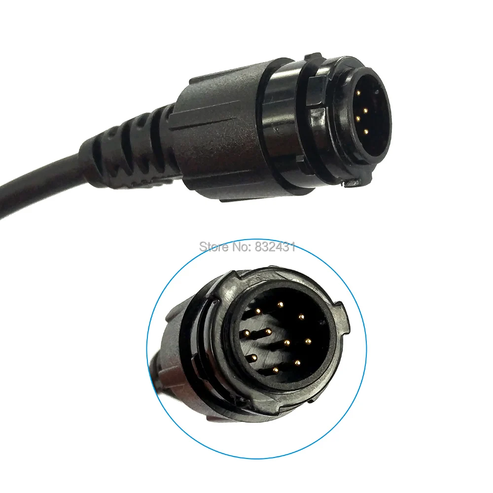 10 Pin Microphone Earpiece Extended Cable for Motorola M8268 Car Radio 9