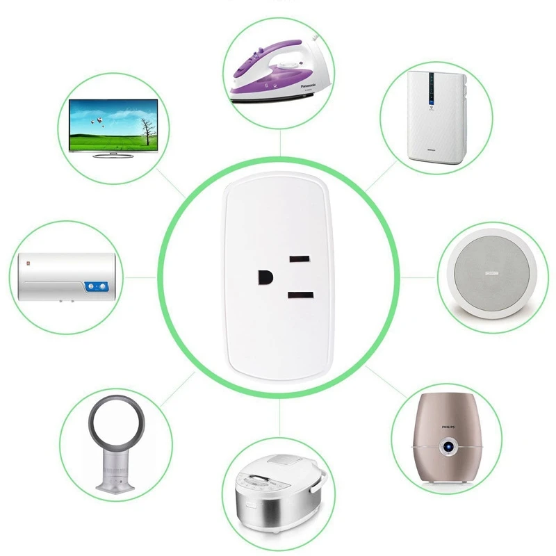 США штекер смарт Wifi розетка переключатель работает для Amazon Alexa Google Assistant