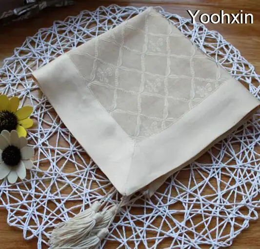 

Modern Satin table place mat cloth pad embroidery placemat drink cup holder mug coaster Christmas glass doily dining kitchen