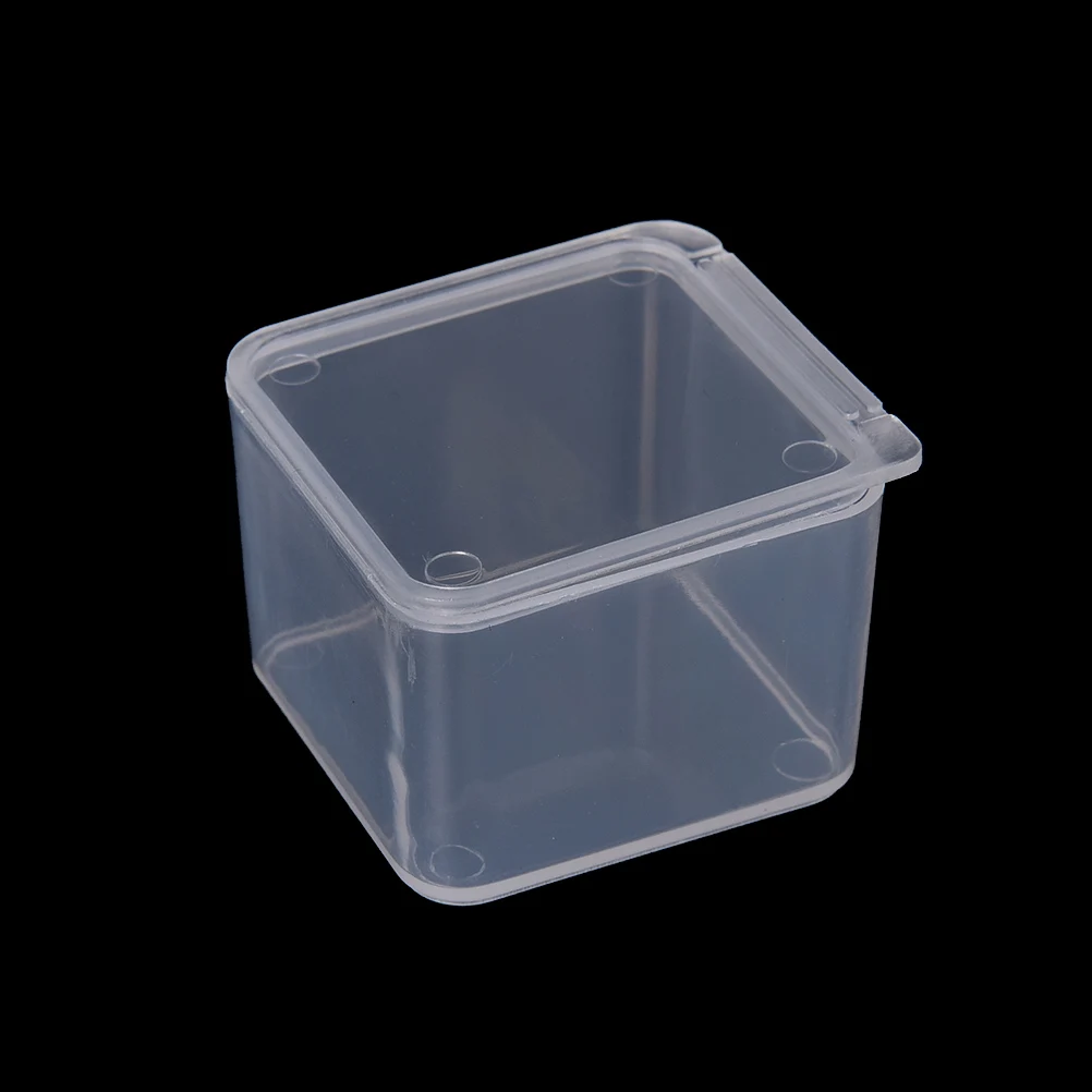 Отделочный контейнер 1 шт. прозрачные пластиковые маленькие квадратные коробки упаковочная коробка для хранения с крышкой для хранения ювелирных изделий Аксессуары