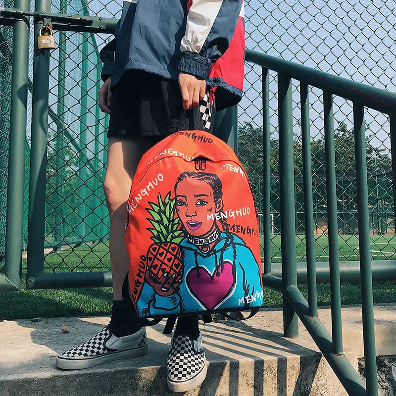 Menghuo Fresh Style Women Backpacks Full Print Bookbags 3D Backpack School Bag for Girls Rucksack Female Travel Backpack Mochila (49)