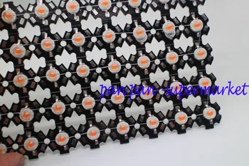 

100pcs 3W Full Spectrum 400nm-840nm Plant Grow Light LED Chip 45mil Plant Lights Broad Spectrum Light Source with 20MM PCB