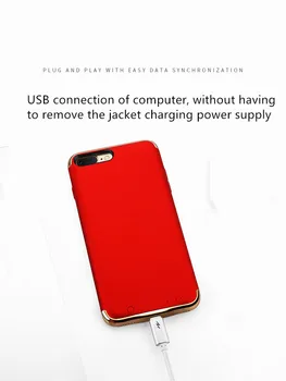 

Wireless 4000mAh Back Clip Battery Charger Case Power Bank For iPhone 6/7/8 Plus Mobile Phone Holder Function Power Case