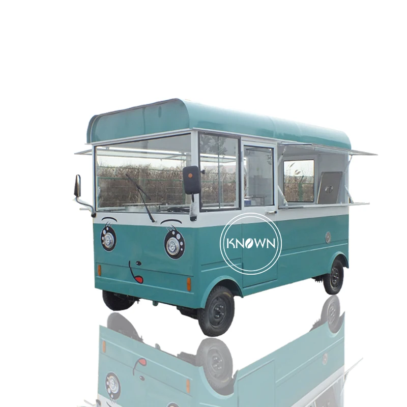 US $2.300.00 Green color 28m can be customized street mobile food trailer for ice cream vending introduction