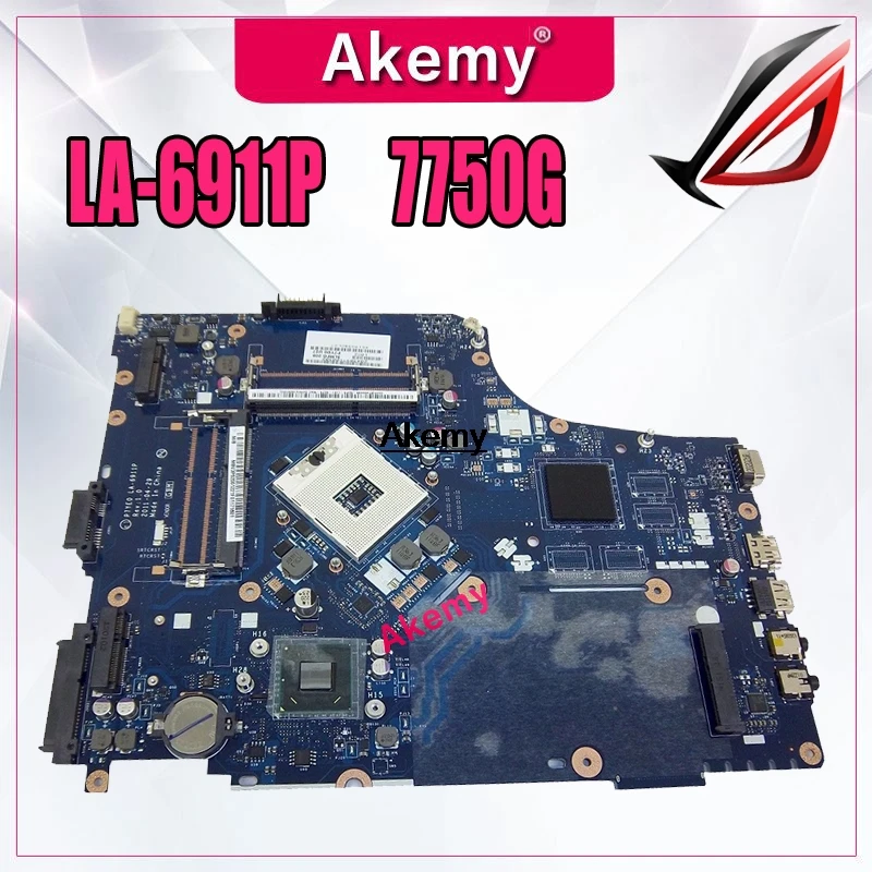 

P7YE0 LA-6911P Laptop Motherboard For acer aspire 7750 7750G MBBVV02001 MB.BVV02.001 4*memory HM65 DDR3 HD6630 100% tested