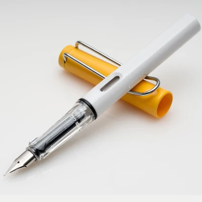 0,5 мм Роскошная авторучка для взрослых чернильная ручка двойного назначения каллиграфия ручка деловые подарки пишите Канцтовары офисный школьный инвентарь - Цвет: Yellow White