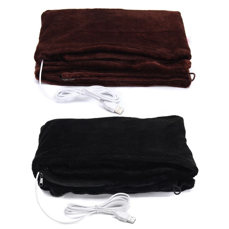 Warmtoo 45x80cm USB Powered Soft Heated Shawl 5V Winter Car Home Electric Warming Heating Blanket Pad Mobile Heating Shawl