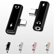 2 в 1 тип-c до 3,5 мм разъем для зарядки наушников конвертер usb тип-c аудио адаптер для Xiaomi 6 huawei P10 mate 20 type C телефонов