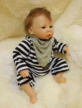 

20" bebe boy doll reborn soft cloth body silicone reborn babies children play house toy dolls gift bonecas reborn