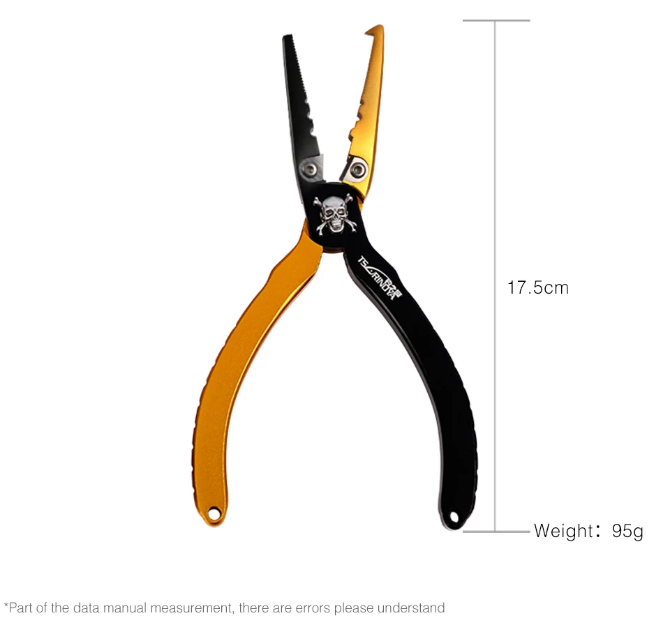 TSURINOYA K-175 ультра-легкие алюминиевые многофункциональные плоскогубцы для приманок рыболовные плоскогубцы режущие инструменты Рыболовный