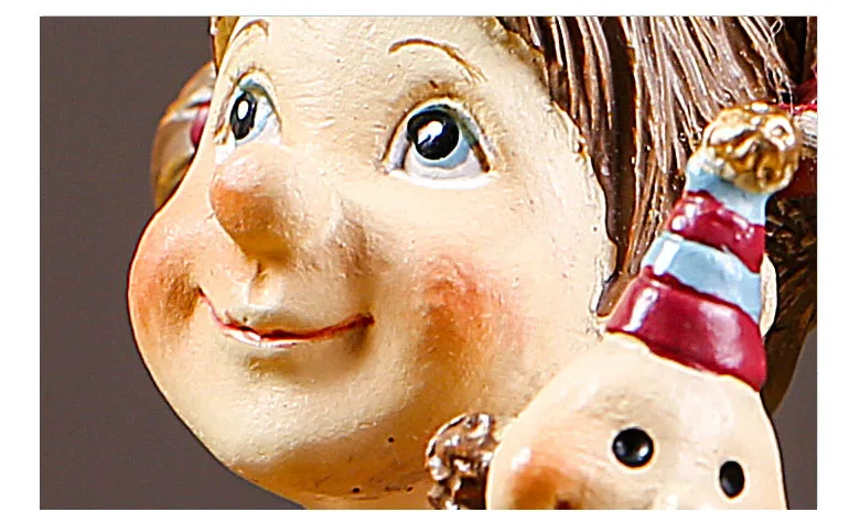 Творческий Цирк Клоун брат и сестра держа шары Винтаж статуя домашний декор ремесла предметы комнаты офисные фигурки из смолы