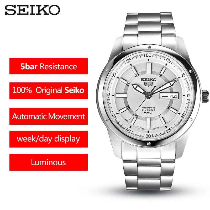 Seiko 5 100% Original Men's Watch Fashion Business Watch Water Resistance Luminous men wristwatch Seiko 5 100% Original Men's Watch Fashion Business Watch Water Resistance Luminous men wristwatch