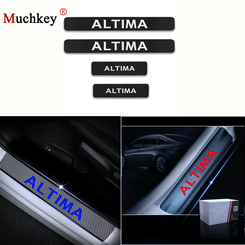 4D углеродное волокно Виниловая наклейка для Nissan Altima 2007 до 2011 Накладка на порог
