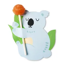 100 шт мультфильм синий медведь леденец держатель тег для торта поп присоска декоративные конфеты открытка