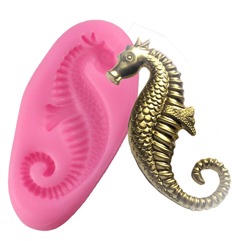 

Mujiang 3D Seahorse Silicone Rubber Molds Fondant Chocolate Candy Clay Mold Kitchen Baking DIY Sugarcraft Cake Decorating Tools