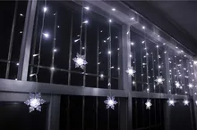 YIMIA 3 5M Snowflake LED Curtain Lights icicle fairy String Christmas Holiday Lights Gerlyanda New Year