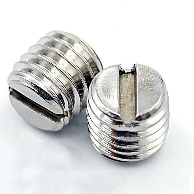 10PCS M10 304 Stainless Steel Metric Thread Flat End Slotted Set Screw