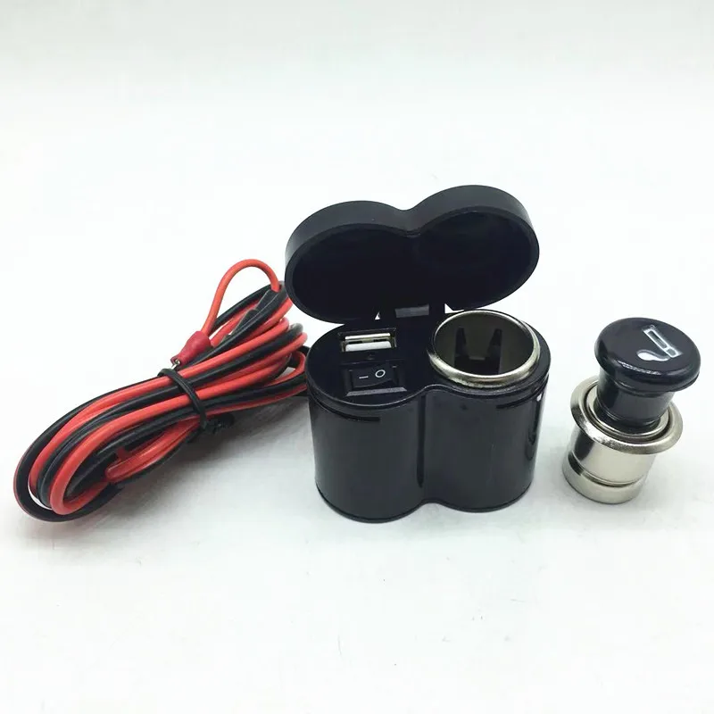 USB зарядное устройство для мотоцикла прикуриватель водонепроницаемая розетка переключатель розетки