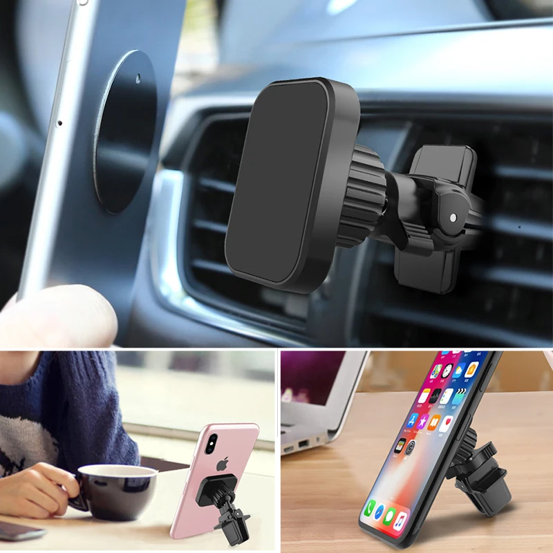 XMXCZKJ Universal Twist-Lock Air Vent Magnetic Car Mount Holder for Iphone X xs Magnet Phone Car Mount for Xiaomi Holder in car