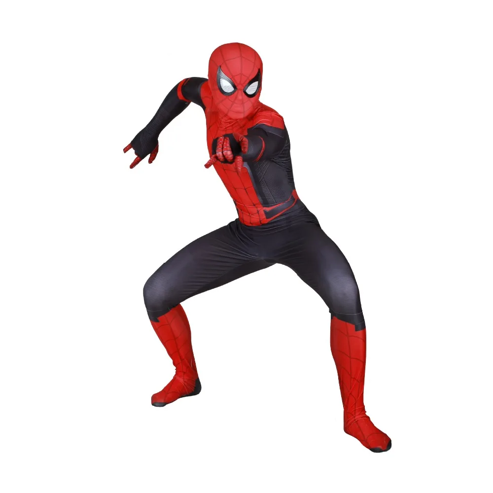 Взрослый дети Человек-паук далеко от дома Питер Паркер костюм зентай для косплея супергероя-паука боди костюм комбинезоны