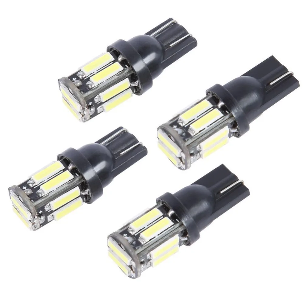 4 шт. T10 W5W 10-7020 SMD автомобильный T10 светодиодный 194 168 Клин Замена заднего приборной панели лампы белые лампы для габаритных огней