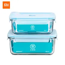 xiaomi Mijia кухонный устойчивый к падению стеклянный контейнер для хранения свежести студенческий Портативный Ланч-бокс для xiaomi умный дом
