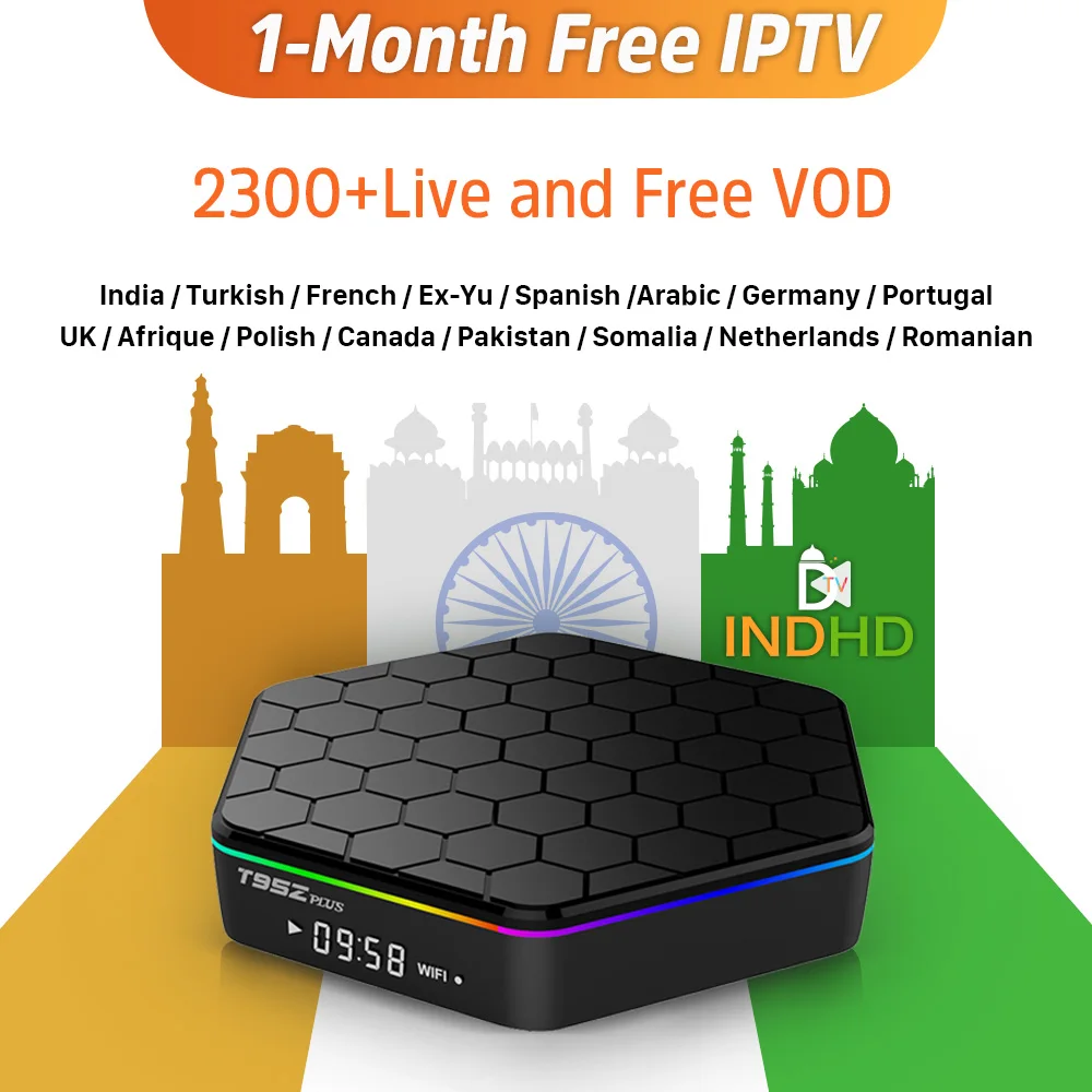 

India Arabic IPTV T95Z Plus 1 month IP TV Canada Italia IPTV SUbscription Android TV Box IPTV Turkish Pakistan India IP TV Italy
