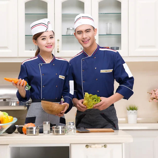 new arrive chef clothing cooker working jacket women men hotel restaurant kitchen fast food restaurant kitchen chefs h35 kitchen