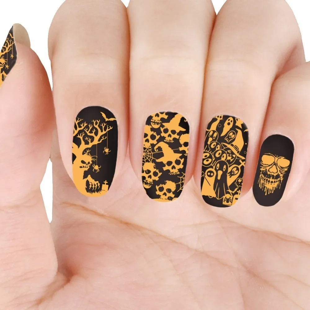 1pcs Beautybigbang Xl 019 Ghost Nail Plates Stamp Stencil For