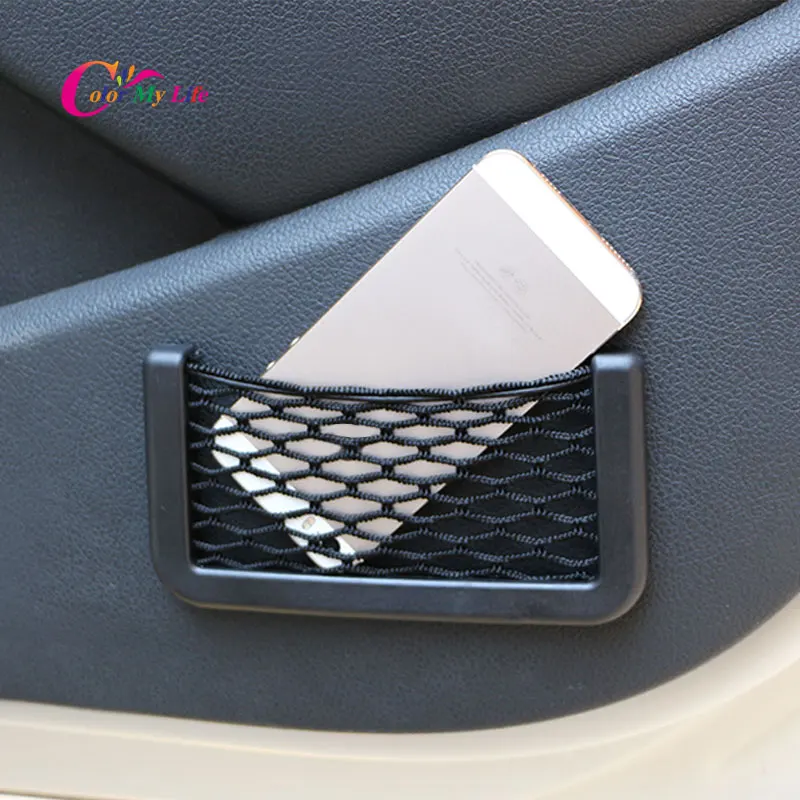 1 Piece 15X8cm Universal CAr Automotive Interior Bag with Adhesive Visor Car Net Trunk Organizer Pockets