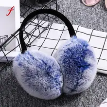 Разноцветные меховые наушники унисекс с кроличьим мехом; теплые наушники для ушей; теплые наушники-бандо; cheveux femme adulte