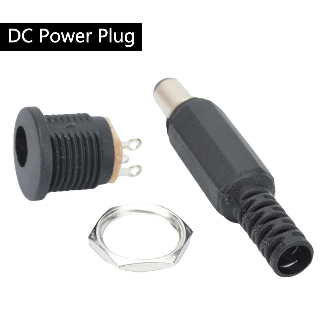 

5.5X2.5mm 5pcs DC Power Female Plug Jack + 5pcs Male Plug Jack Socket Adapter Connector 5.5*2.5 mm 10PCS/LOT